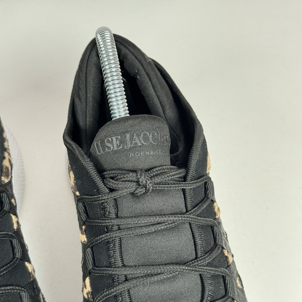 ILSE JACOBSEN Black Leopard Knit Sneaker Shoes EU 39 US 8.5-9 Amber4010 - Picture 6 of 13